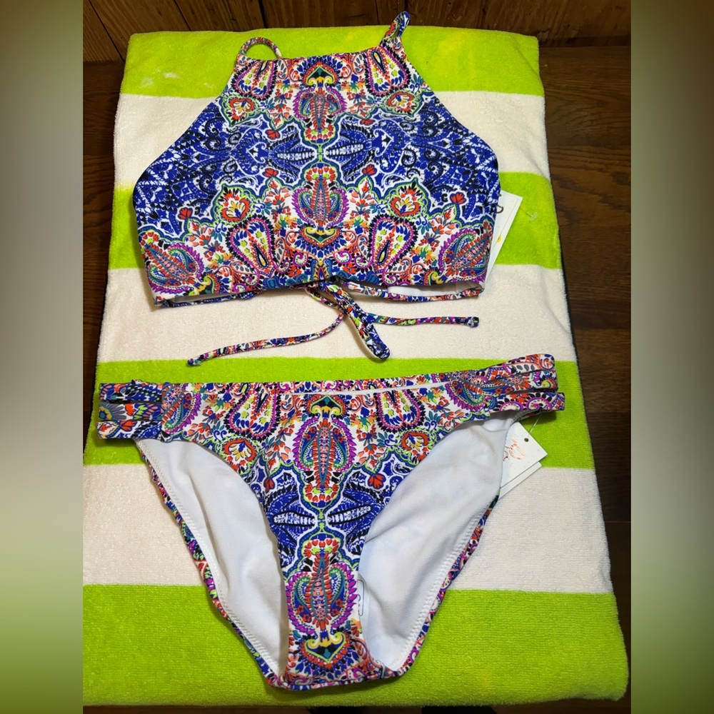 Raisins Women’s High-Neck Bikini Set Size S/P/CH | New with Tags